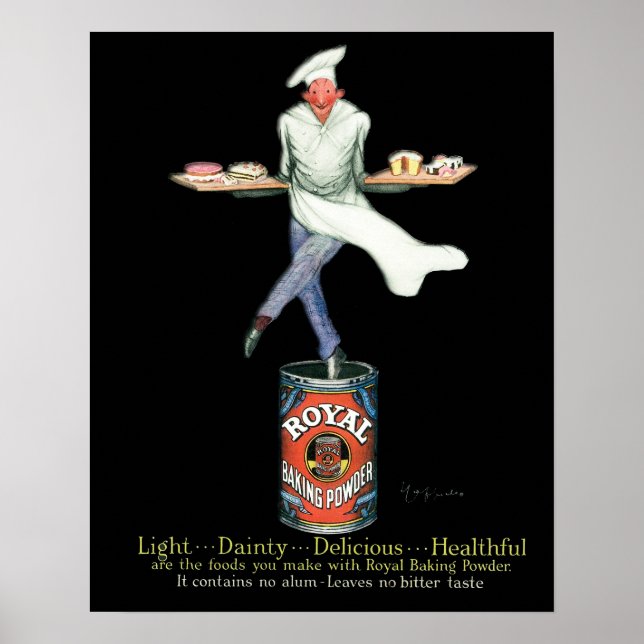 Vintage Baker Advertising Art Poster (Front)