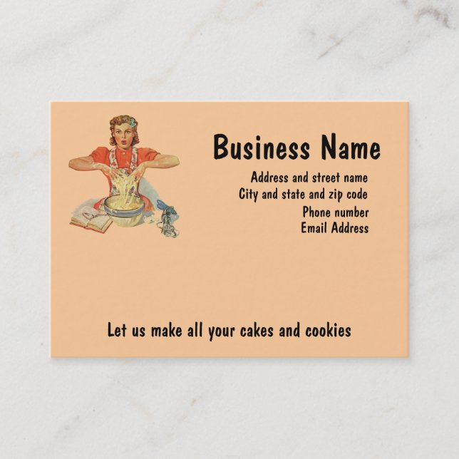 Vintage Baker Business Card (Front)
