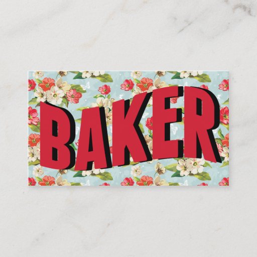Customizable Vintage Baker Business Cards