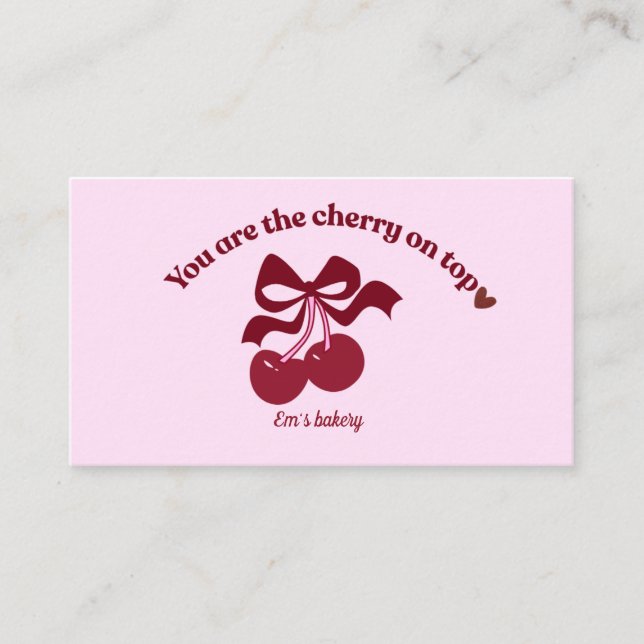 Vintage bakery business card (Front)