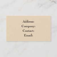 vintage bakery business cards