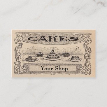 Vintage Bakery business Cards