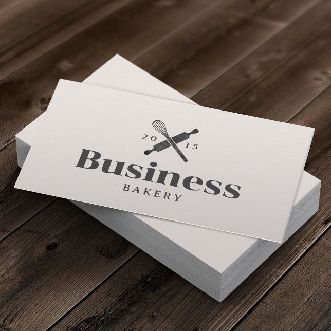 Vintage Bakery Pastry Chef Plain Business Card (Creator Uploaded)