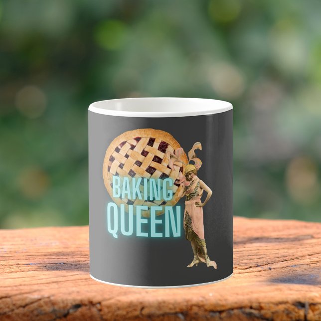 Vintage Baking Queen on Gray  Coffee Mug (Creator Uploaded)
