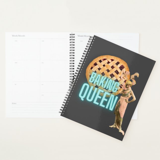 Vintage Baking Queen on Gray  Planner (Display)
