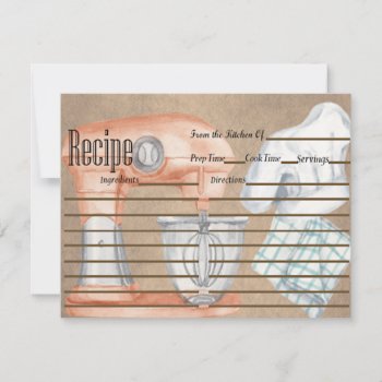 Vintage Baking Recipe Card  Country Style by Iggys_World at Zazzle