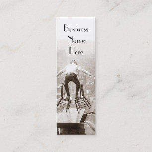 Vintage Balancing Act Bookmark Business Cards
