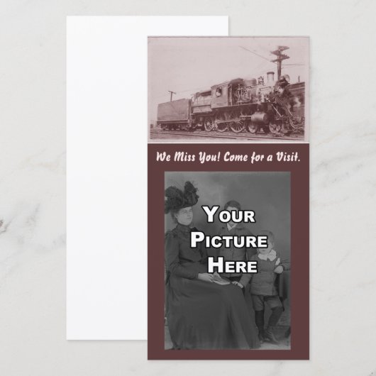 Vintage Baldwin Locomotive Photocard (Front/Back)