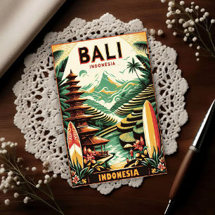 Vintage Bali Indonesia Travel Postcard