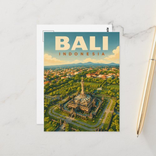 Vintage Bali Postcard – Bajra Sandhi Monument