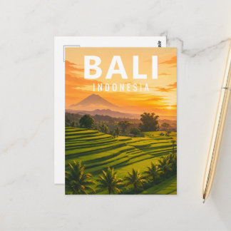 Vintage Bali Postcard – Jatiluwih Rice Terraces