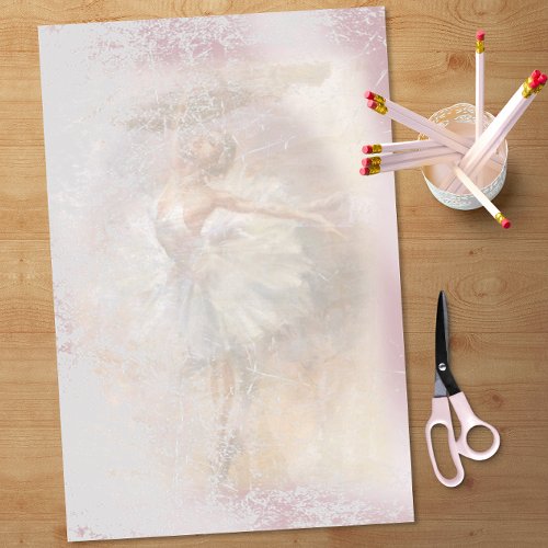 Vintage Ballerina Dance Pose Decoupage Tissue Paper