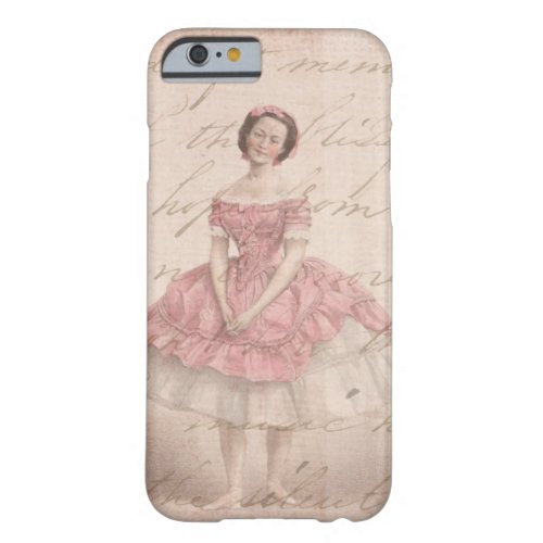 Vintage Ballerina Girl in a Pink Tutu Barely There iPhone 6 Case