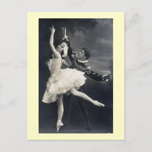 Vintage Ballet Dancers Postcard
