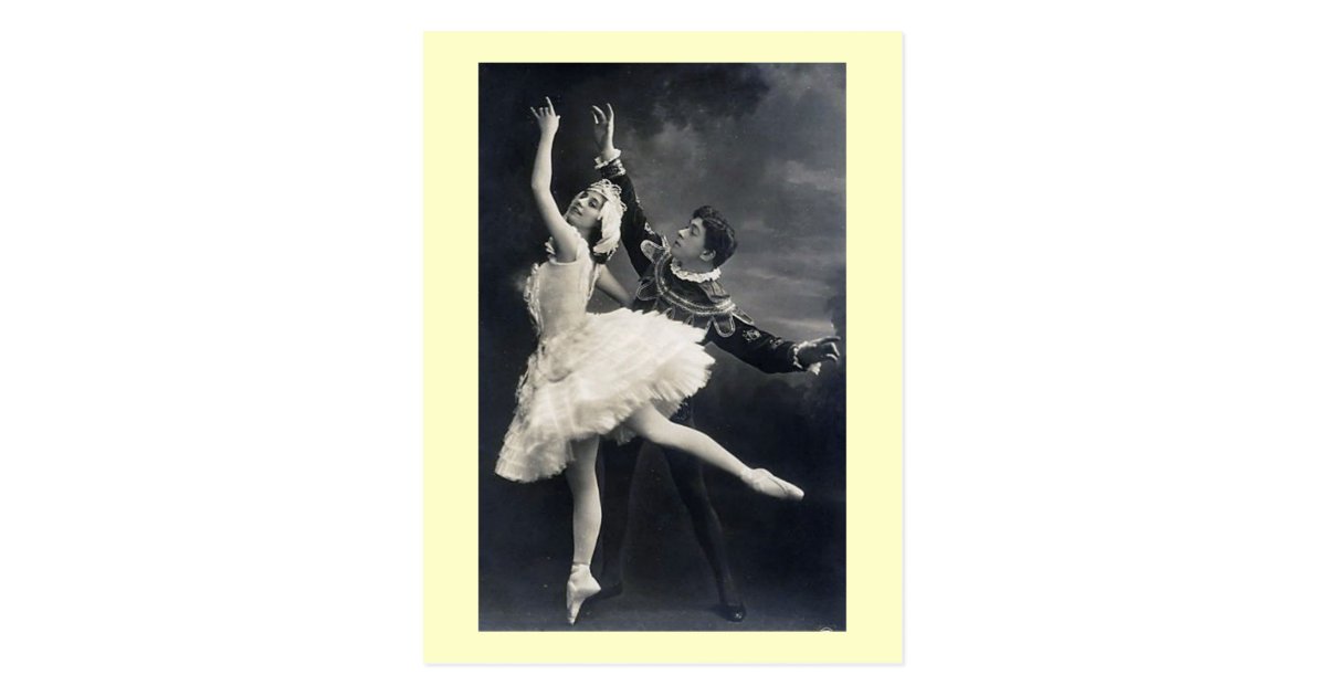 Vintage Ballet Dancers Postcard | Zazzle.com