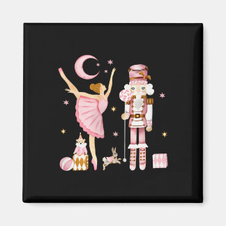 Vintage Ballet Nutcracker Christmas Pink Xmas Wome Magnet