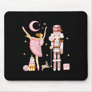 Vintage Ballet Nutcracker Christmas Pink Xmas Wome Mouse Pad