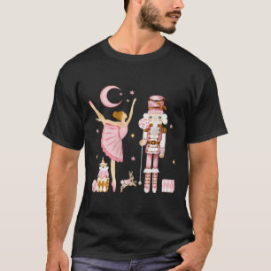 Vintage Ballet Nutcracker Christmas Pink Xmas Wome T-Shirt