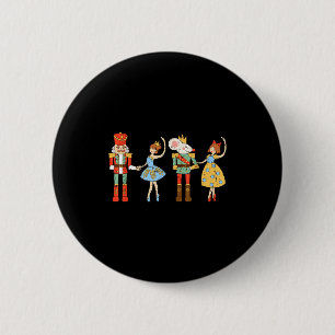 Vintage Ballet Sugar Plum Fairy Nutcracker Squad C Button