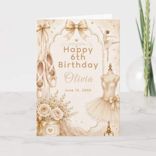 Vintage Ballet Tutu Party Card