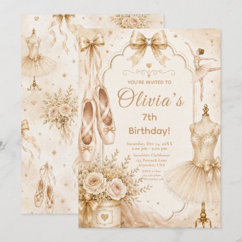 Vintage Ballet Tutu Party Invitation