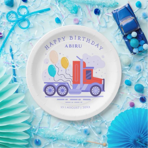 Vintage Balloon Truck Birthday Party  Paper Plates