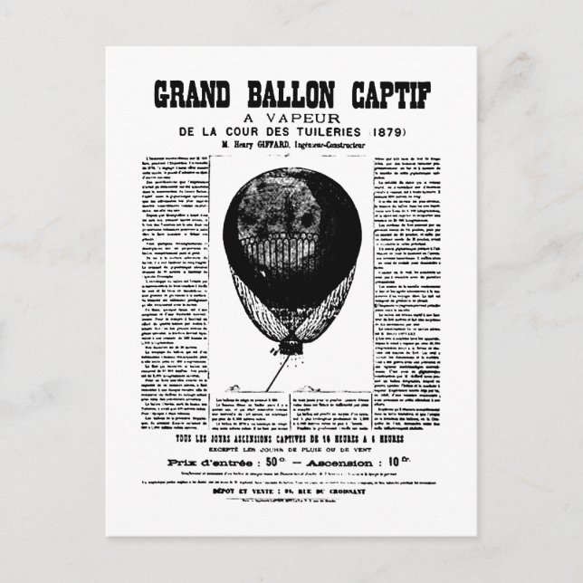 Vintage Balloons Postcard (Front)