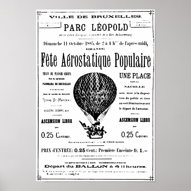 Vintage Balloons Poster (Front)