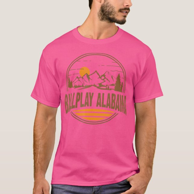 Vintage Ballplay Alabama Mountain Hiking Souvenir  T-Shirt (Front)