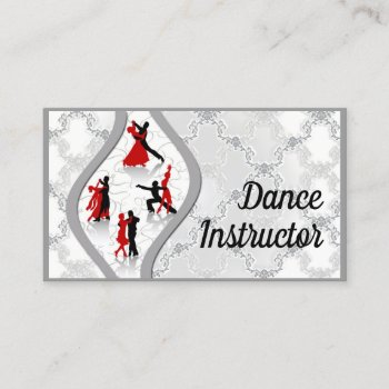 Vintage Ballroom Dance Teacher Business Card by Jolanta_Prunskaite at Zazzle