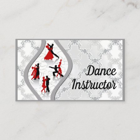 Vintage Ballroom Dance Teacher Business Card
