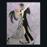 VINTAGE BALLROOM DANCERS POSTER<br><div class="desc">Original acrylic painting of Tango Dancers from the Art Deco era... ... .Beautiful,  romantic and elegant dancers. Would look good anywhere in your home.  Makes a great gft item also.</div>