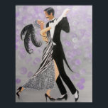 VINTAGE BALLROOM DANCERS POSTER<br><div class="desc">Original acrylic painting of Tango Dancers from the Art Deco era... ... .Beautiful,  romantic and elegant dancers. Would look good anywhere in your home.  Makes a great gft item also.</div>