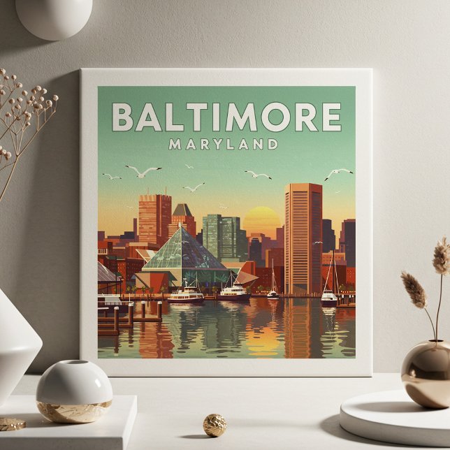 Vintage Baltimore Maryland Ceramic Tile (Creator Uploaded)