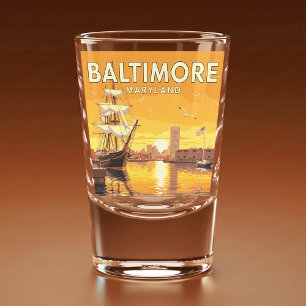 Vintage Baltimore Maryland Shot Glass