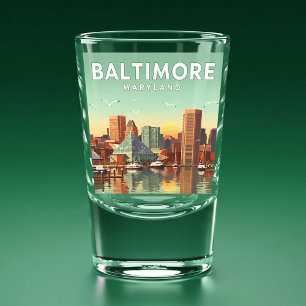 Vintage Baltimore Maryland Shot Glass