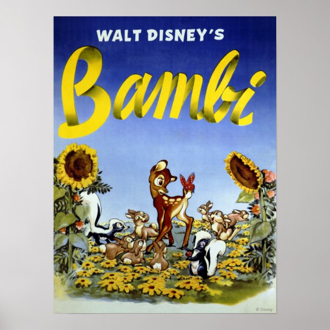 Vintage Bambi Art Poster (Front)