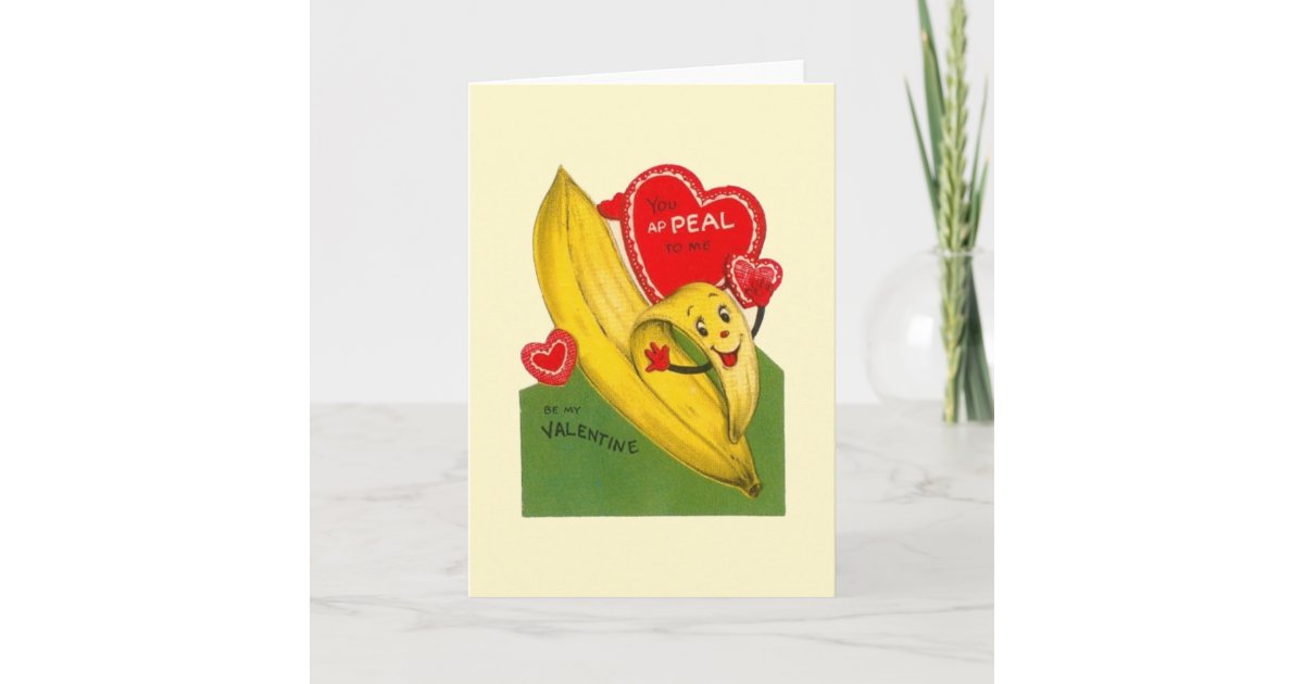 Vintage Banana Valentine Greeting Card Zazzle