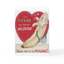 Vintage Banana Valentine's Day Card