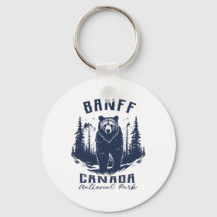 Vintage Banff National Park Canada Souvenir Hiking Keychain