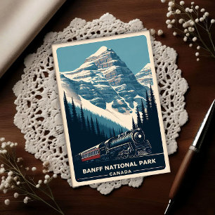 Vintage Banff National Park Canada Travel  Postcard