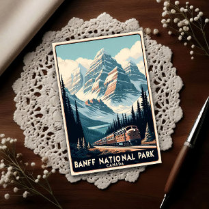 Vintage Banff National Park Canada Travel Postcard