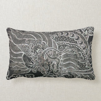 Vintage Bangkok Dragon Lumbar Pillow