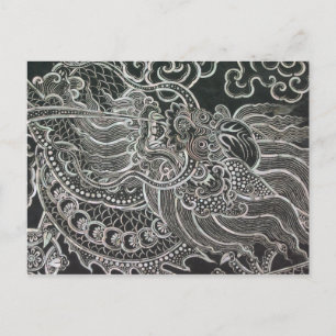 Vintage Bangkok Dragon Postcard