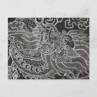 Vintage Bangkok Dragon Postcard
