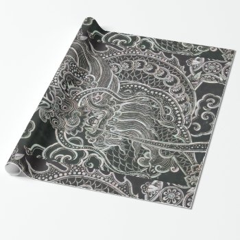 Vintage Bangkok Dragon Wrapping Paper by clonecire at Zazzle