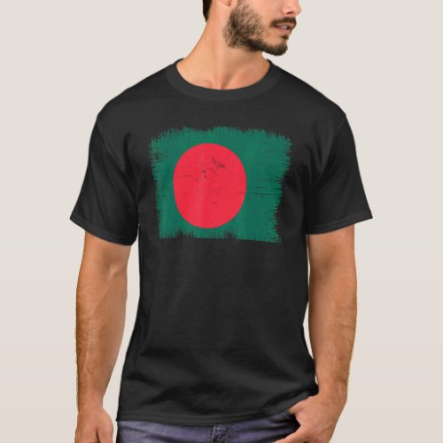 Vintage Bangladesh Flag Bangladeshi Independence D T_Shirt