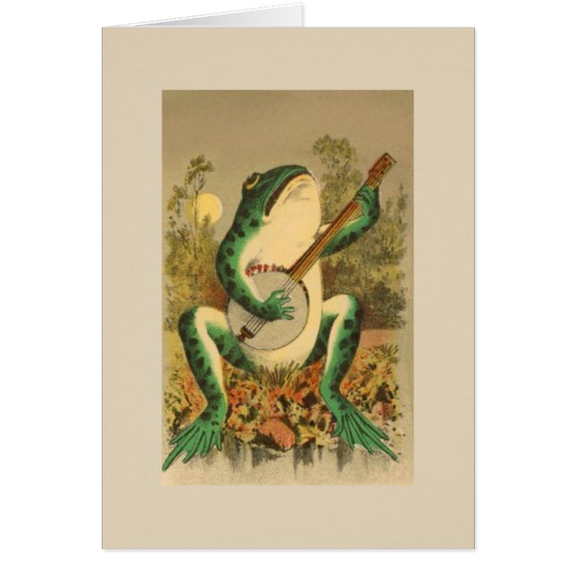 Vintage - Banjo Playing Frog, Cards (Front)