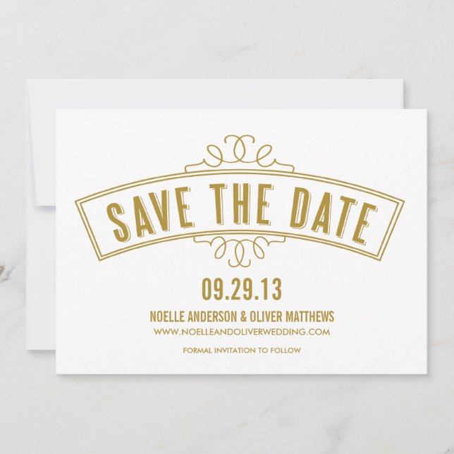 VINTAGE BANNER | SAVE THE DATE ANNOUNCEMENT (Front)