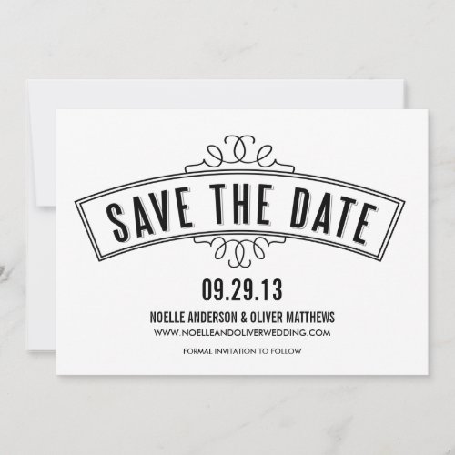 VINTAGE BANNER | SAVE THE DATE ANNOUNCEMENT